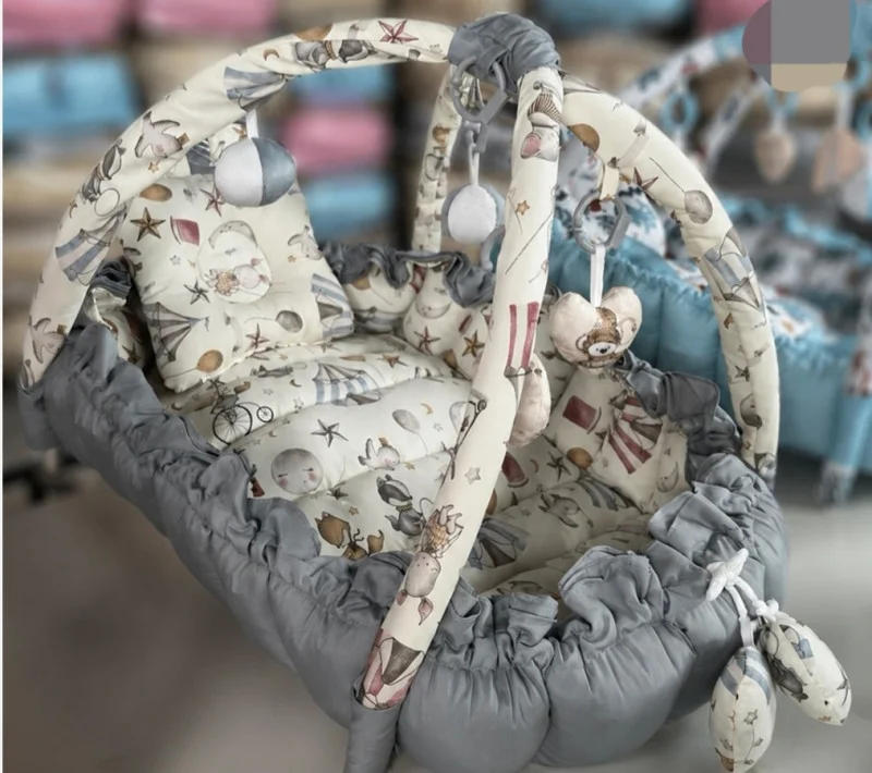 تشک لبه دار دورچین رنگ طوسی